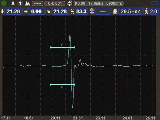 IP67 0,001 mm hochauflösende B-Scan-Großbereich 15000 mm Ultraschalldickheitsmessgerät